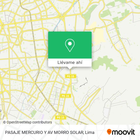 Mapa de PASAJE MERCURIO Y AV  MORRO SOLAR