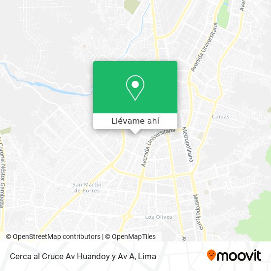 Mapa de Cerca al Cruce Av  Huandoy y Av  A