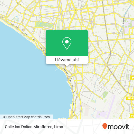 Mapa de Calle las Dalias  Miraflores