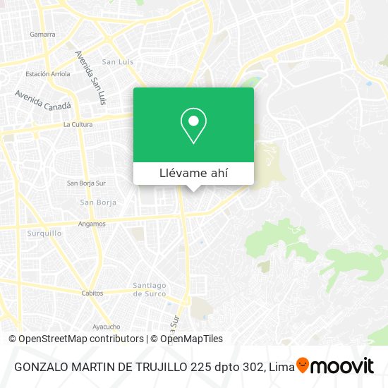 Mapa de GONZALO MARTIN DE TRUJILLO 225  dpto 302