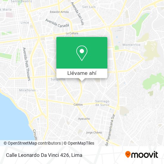 Mapa de Calle Leonardo Da Vinci 426
