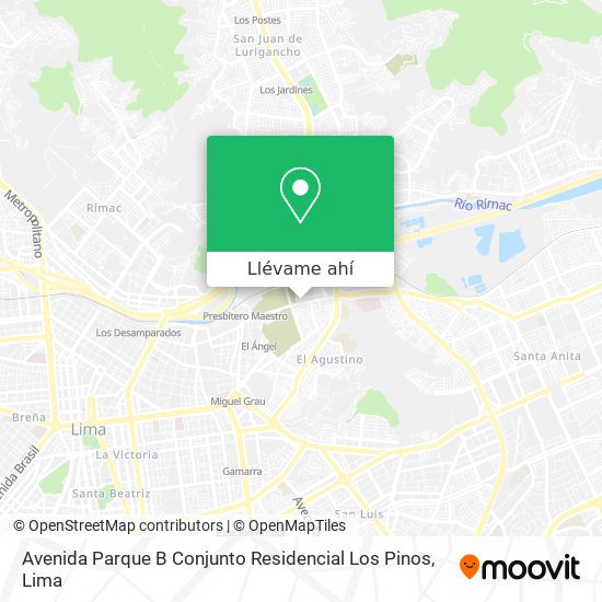 Mapa de Avenida Parque B  Conjunto Residencial Los Pinos