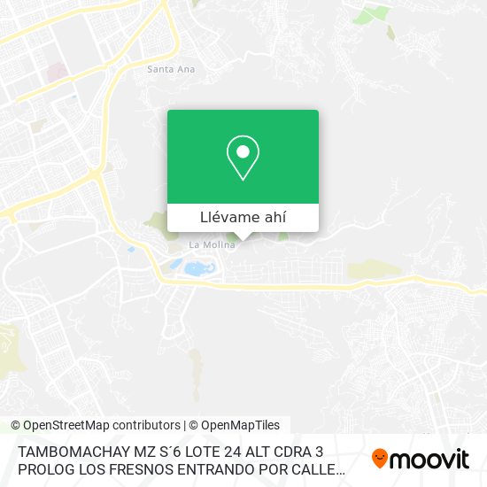 Mapa de TAMBOMACHAY MZ  S´6  LOTE 24 ALT CDRA 3 PROLOG LOS FRESNOS ENTRANDO POR CALLE HUACA DELSOL