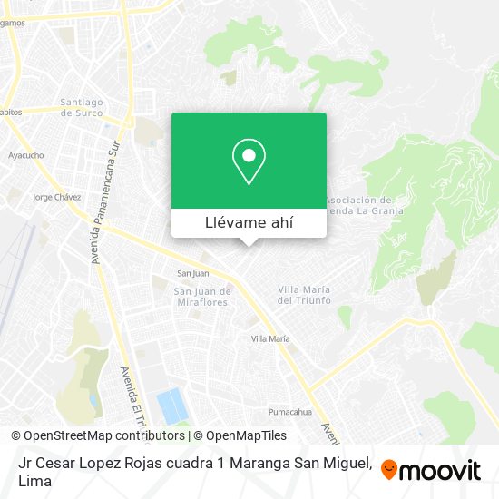 Mapa de Jr Cesar Lopez Rojas cuadra 1 Maranga  San Miguel