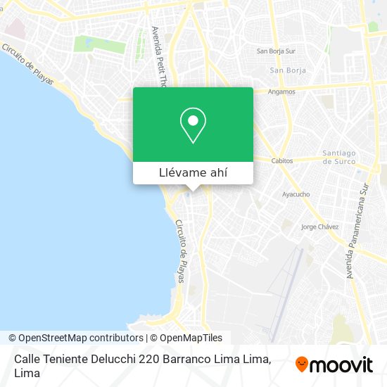 Mapa de Calle Teniente Delucchi 220 Barranco  Lima  Lima