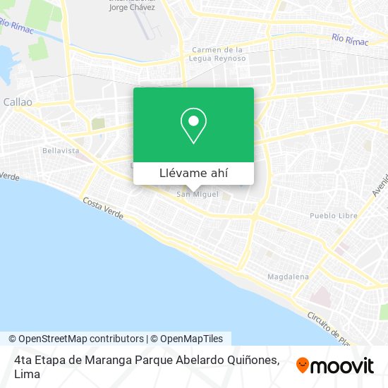 Mapa de 4ta Etapa de Maranga  Parque Abelardo Quiñones