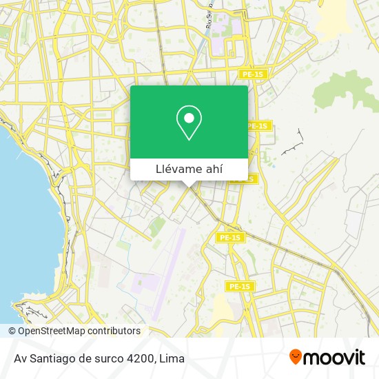 Mapa de Av Santiago de surco 4200