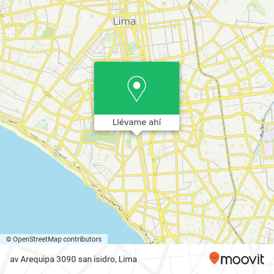 Mapa de av  Arequipa 3090 san isidro