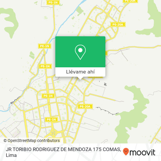 Mapa de JR  TORIBIO RODRIGUEZ DE MENDOZA 175  COMAS