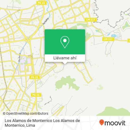 Mapa de Los Alamos de Monterrico Los Alamos de Monterrico