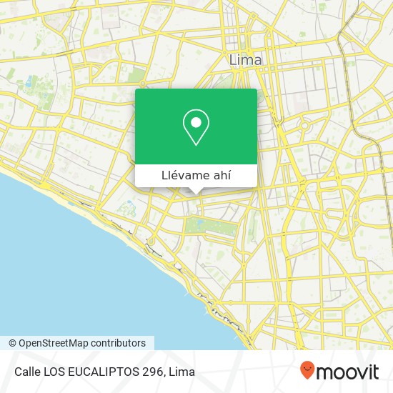 Mapa de Calle LOS EUCALIPTOS 296