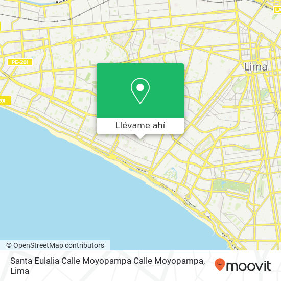 Mapa de Santa Eulalia  Calle Moyopampa Calle Moyopampa