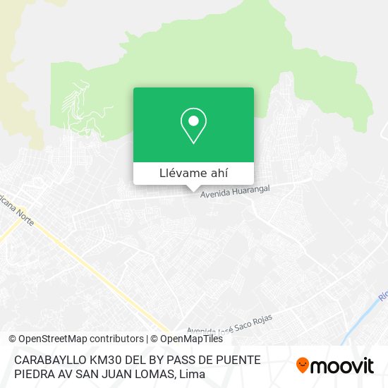 Mapa de CARABAYLLO   KM30 DEL BY PASS DE PUENTE PIEDRA    AV  SAN JUAN   LOMAS
