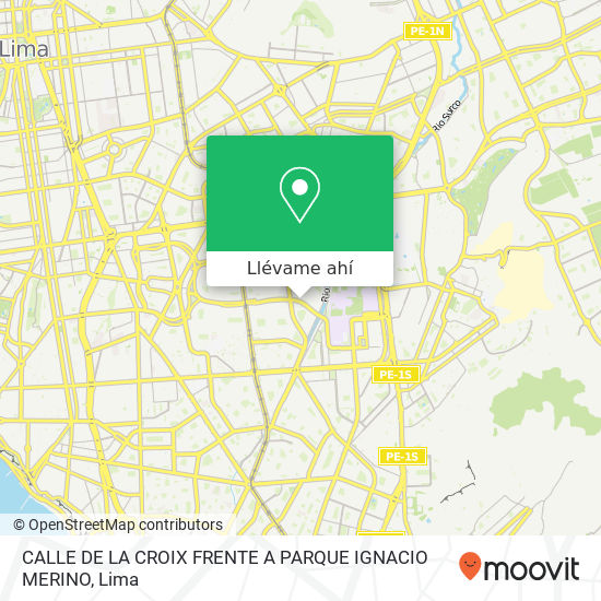 Mapa de CALLE DE LA CROIX FRENTE A PARQUE IGNACIO MERINO