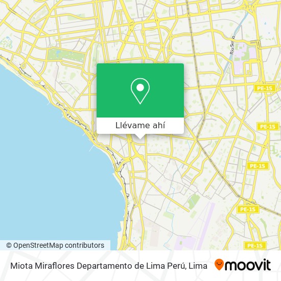 Mapa de Miota  Miraflores  Departamento de Lima  Perú