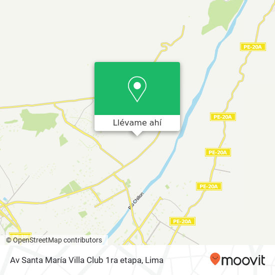 Mapa de Av  Santa María  Villa Club 1ra etapa
