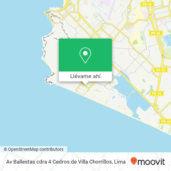 Mapa de Av  Ballestas cdra 4  Cedros de Villa  Chorrillos
