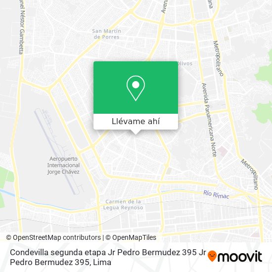 Mapa de Condevilla segunda etapa  Jr  Pedro Bermudez 395 Jr  Pedro Bermudez 395