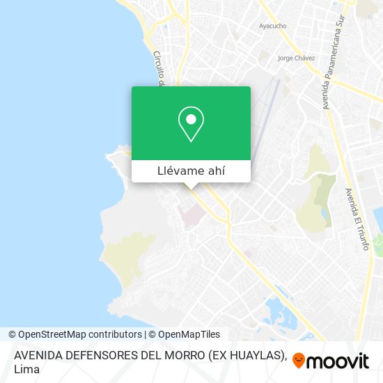 Mapa de AVENIDA DEFENSORES DEL MORRO (EX HUAYLAS)