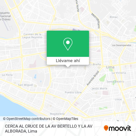 Mapa de CERCA AL CRUCE DE LA AV  BERTELLO Y LA AV  ALBORADA