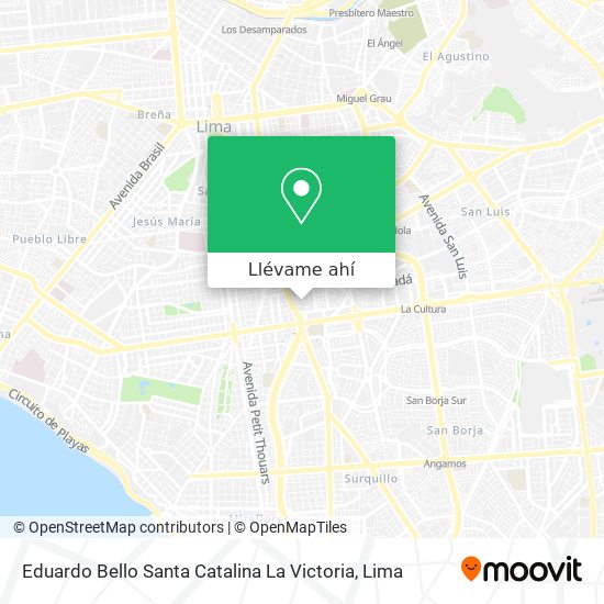 Mapa de Eduardo Bello  Santa Catalina   La Victoria