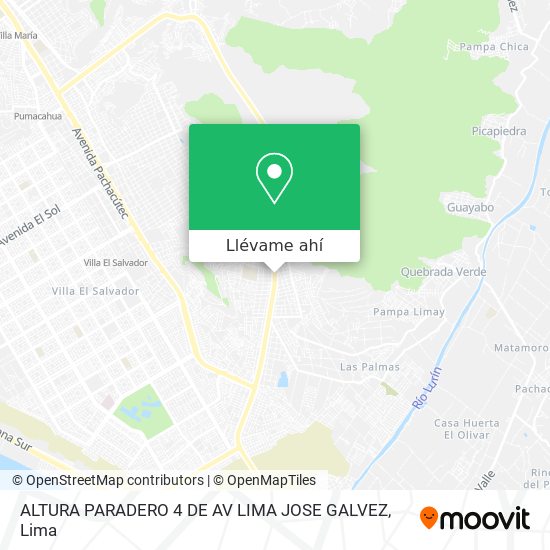 Mapa de ALTURA PARADERO 4 DE AV  LIMA  JOSE GALVEZ