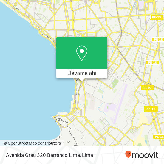Mapa de Avenida Grau   320  Barranco  Lima