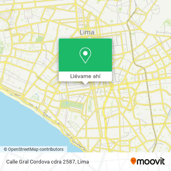 Mapa de Calle Gral  Cordova  cdra 2587