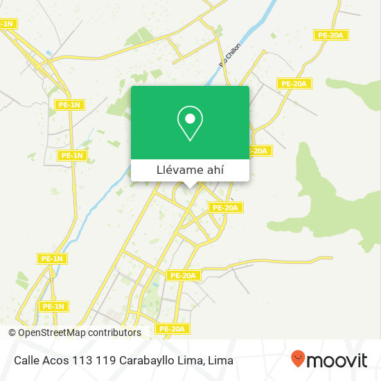 Mapa de Calle Acos 113 119  Carabayllo  Lima