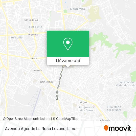 Mapa de Avenida Agustín La Rosa Lozano