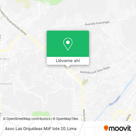 Mapa de Asoc  Las Orquídeas MzF lote 20