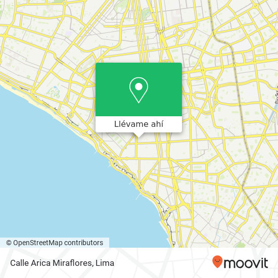 Mapa de Calle Arica  Miraflores
