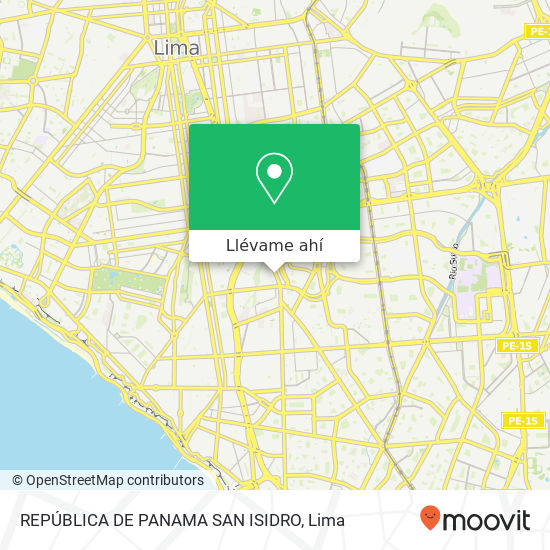 Mapa de REPÚBLICA DE PANAMA   SAN ISIDRO