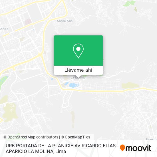 Mapa de URB PORTADA DE LA PLANICIE AV RICARDO ELIAS APARICIO LA MOLINA