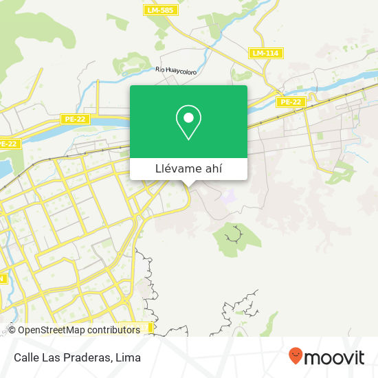 Mapa de Calle Las Praderas