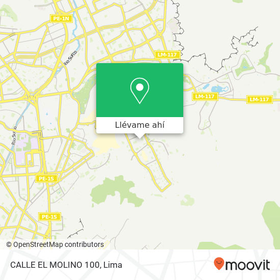Mapa de CALLE EL MOLINO 100