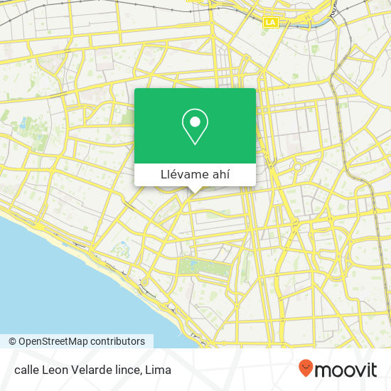 Mapa de calle Leon Velarde  lince