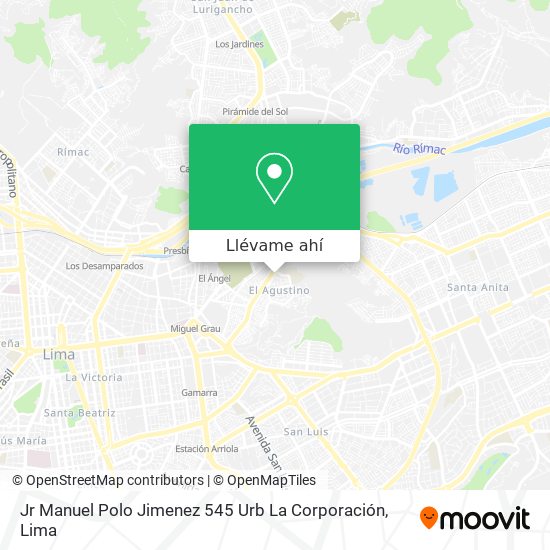 Mapa de Jr  Manuel Polo Jimenez 545 Urb  La Corporación