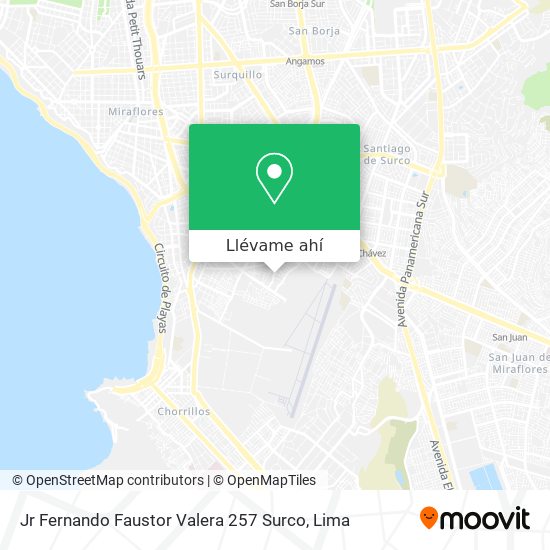 Mapa de Jr  Fernando Faustor Valera 257   Surco