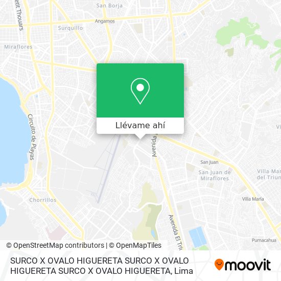 Mapa de SURCO X OVALO HIGUERETA  SURCO X OVALO HIGUERETA SURCO X OVALO HIGUERETA