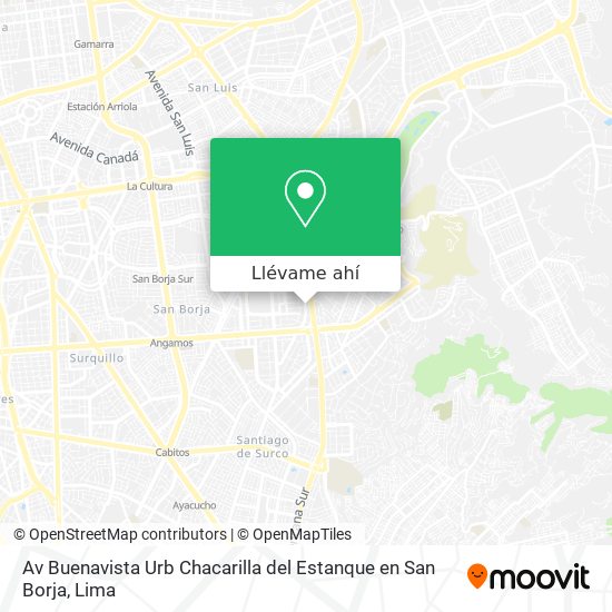 Mapa de Av  Buenavista Urb  Chacarilla del Estanque en San Borja