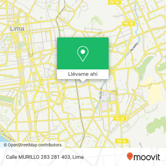 Mapa de Calle MURILLO 283 281   403