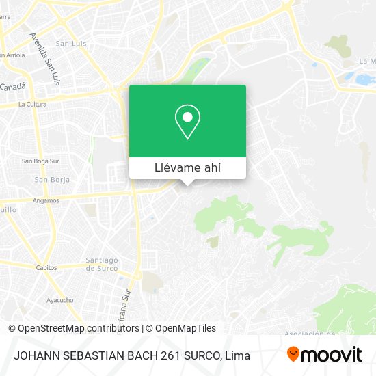 Mapa de JOHANN SEBASTIAN BACH 261 SURCO