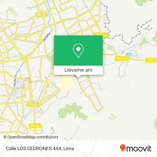 Mapa de Calle LOS CEDRONES  444