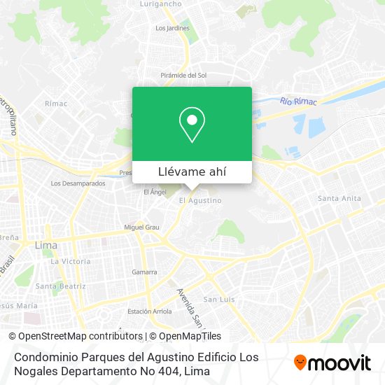 Mapa de Condominio Parques del Agustino   Edificio Los Nogales   Departamento No  404