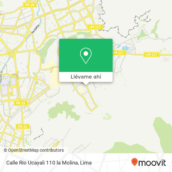 Mapa de Calle Río Ucayali 110 la Molina