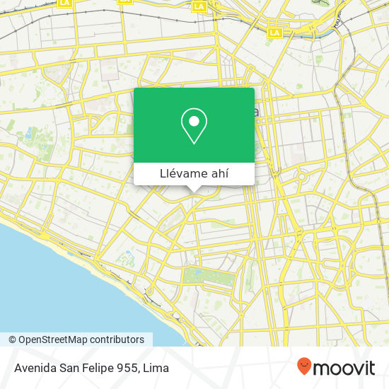 Mapa de Avenida San Felipe 955