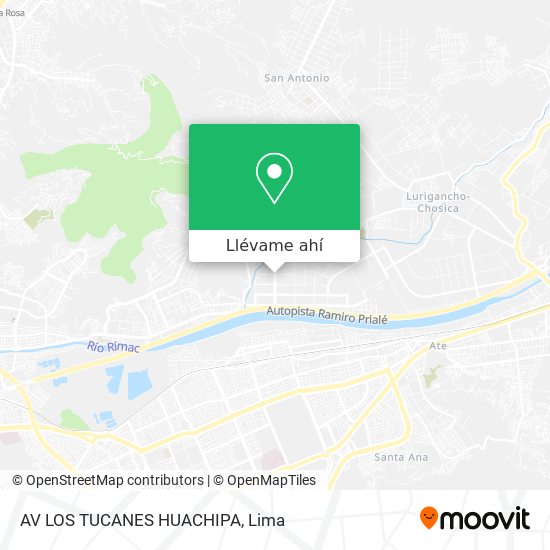 Mapa de AV  LOS TUCANES  HUACHIPA