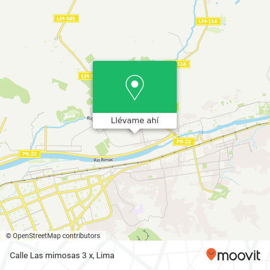 Mapa de Calle  Las mimosas 3 x