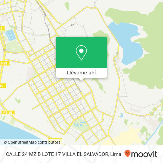 Mapa de CALLE 24 MZ B LOTE 17 VILLA EL SALVADOR